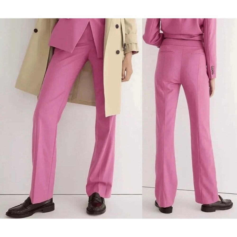 J.‎ Crew Willa Full Length Flare Pant Italian City Wool Blend Trousers Size 4